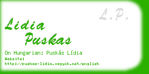lidia puskas business card